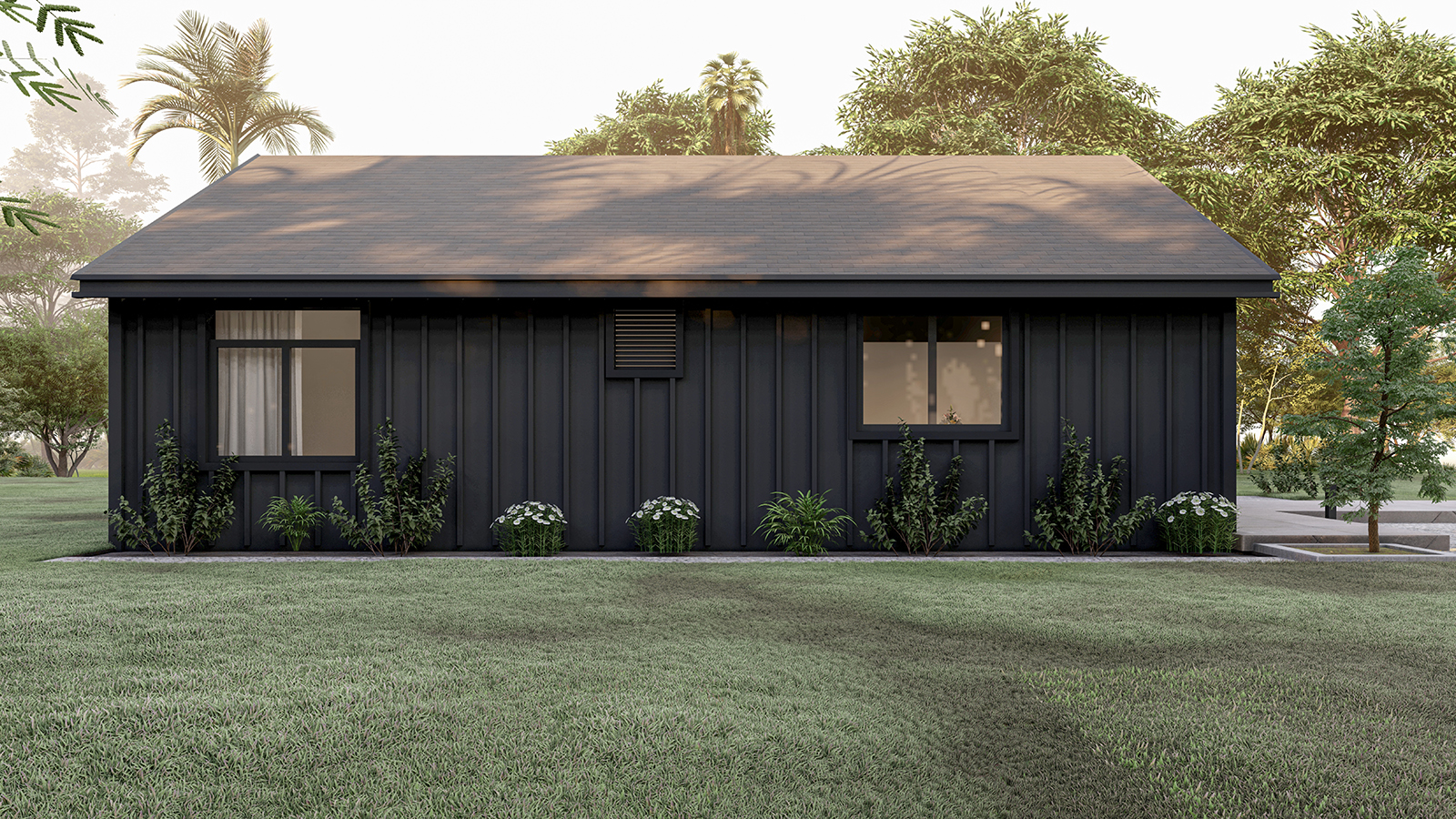 Model D 957 square foot multi bedroom ADU blueprint blueprint